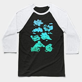 Clouds Of Teal Baseball T-Shirt